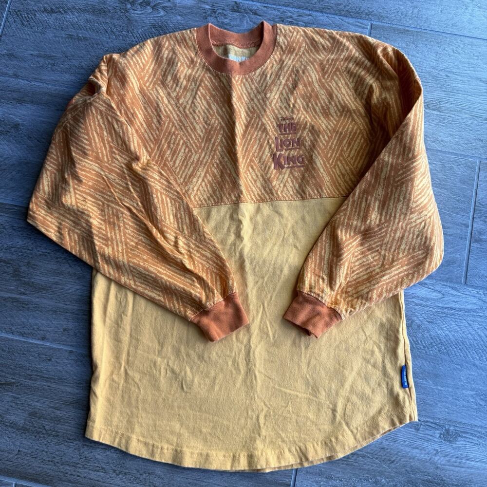 Disney Lion King Spirit Jersey XS Orange Circle of Life Simba Sunset Long Sleeve